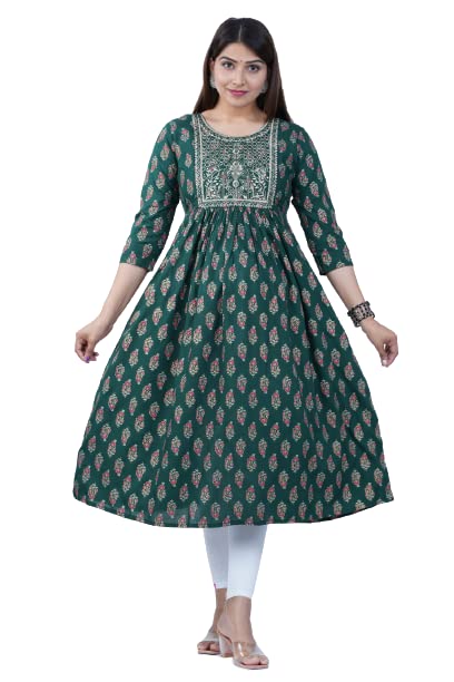 Women Rayon Anarkali Maternity Kurti