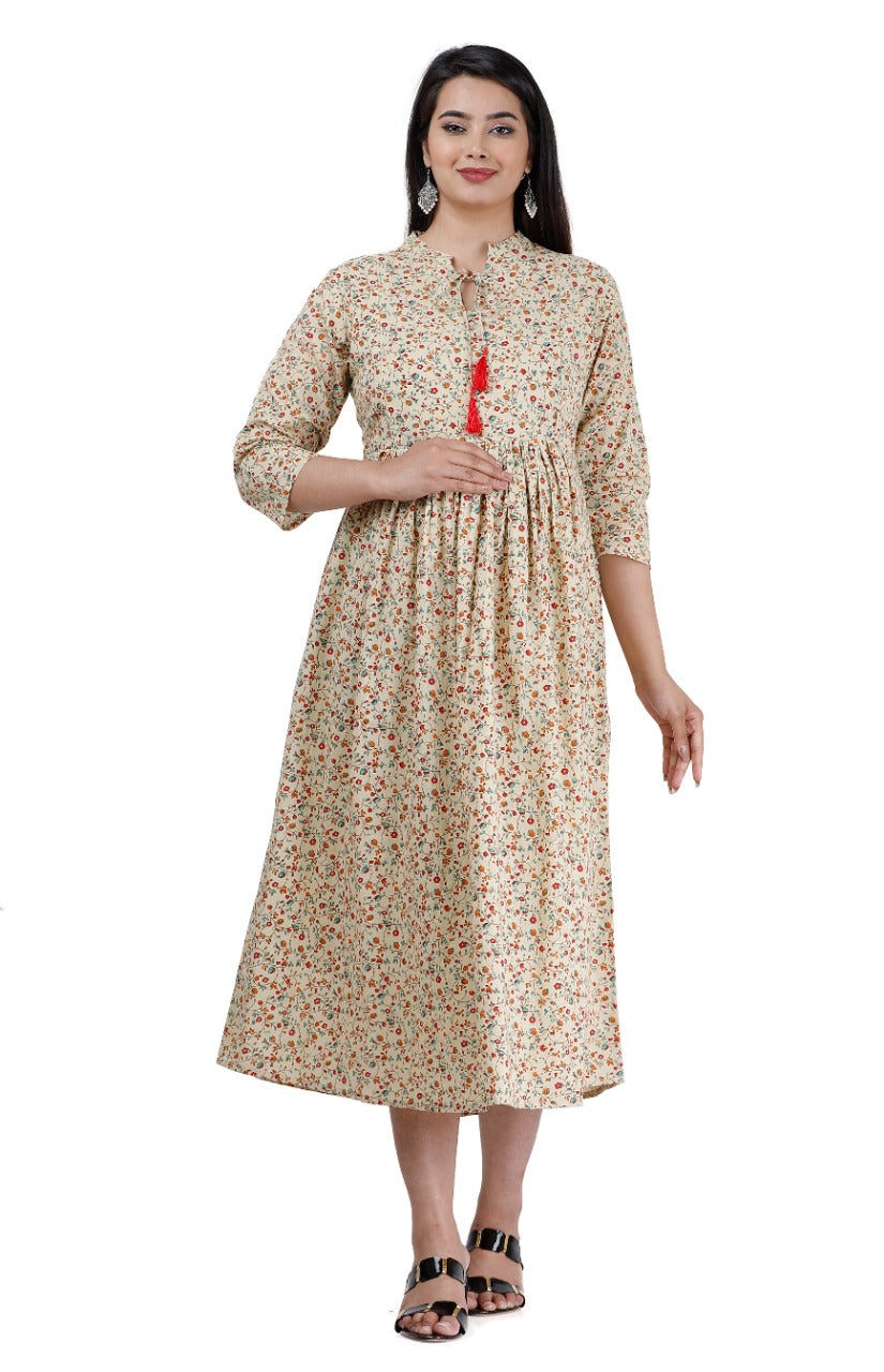 Women Rayon Anarkali Maternity Kurti