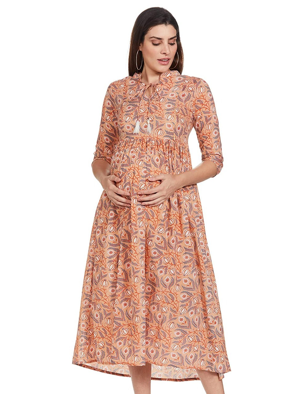 Women Rayon Anarkali Maternity Kurti